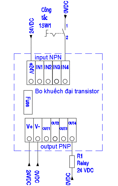 bản vẽ điện bo khuếch đại transistor NPN sang PNP