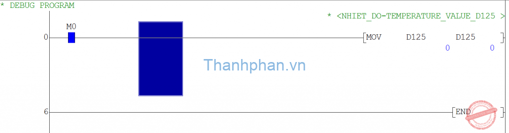Nhiệt độ hiển thị 0 khi cáp lập trình PLC kết nối với máy tính