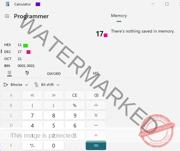 Phần mềm calculator chuyển đổi số thập phân decimal sang số Hex