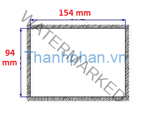 Kích thước khoét lổ màn hình tích hợp PLC YKHMI 5.0 inch