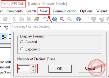 view floating format setting