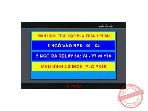 Màn hình YKHMI 4.3 inch, 10MR ,5 ngỏ vào, 5 ngỏ ra relay