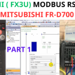 YKHMI tích hợp PLC FX3U điều khiển Modbus RS485 FR-D700