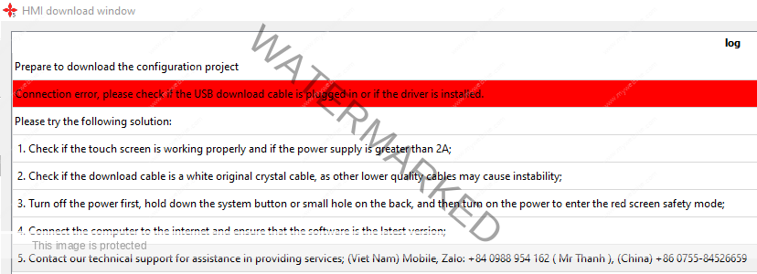 Error: Connect YKHMI and computer