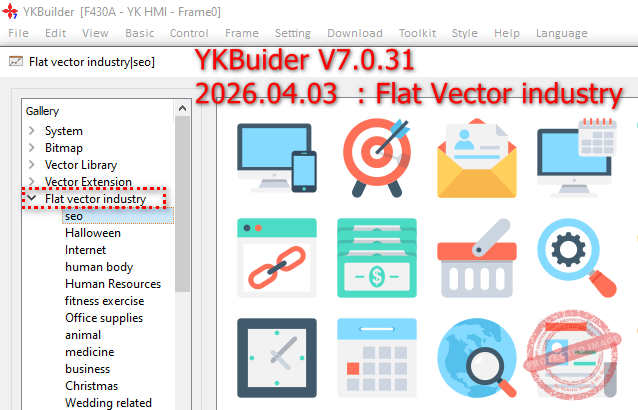 flat vector industry: YKBuider